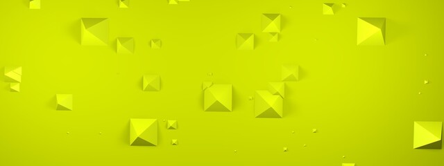 Abstract pyramid geometric concept background. 3D Render.