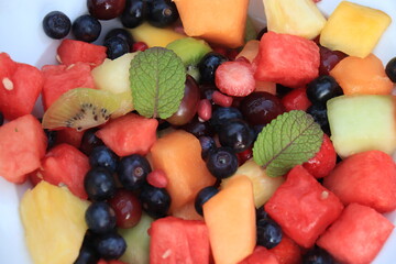 Fresh juicy fruit salad