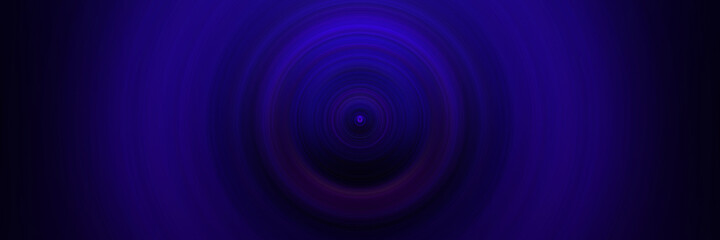 Abstract round violet background. Circles from the center point. Image of diverging circles. Rotation that creates circles.