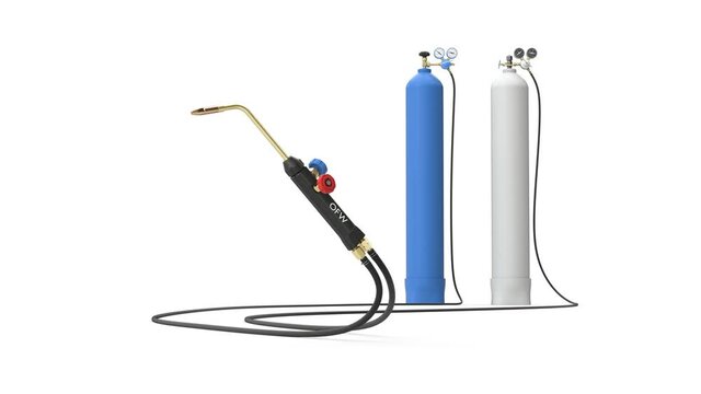 type of equipment for hand welding isolated on white background with shadows