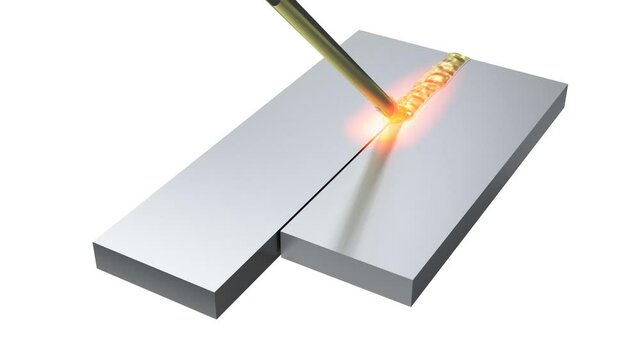 abstract steel brazing with brass wire