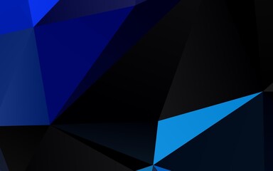 Dark BLUE vector low poly layout.