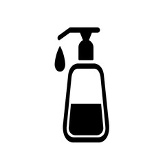 Wash Your Hand With Disinfectant Soap Black Icon,Vector Illustration, Isolated On White Background Label. EPS10