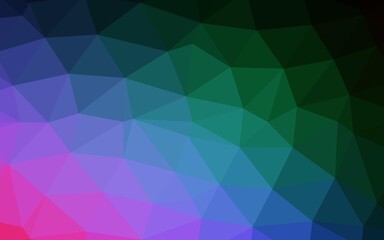 Dark Multicolor, Rainbow vector shining triangular pattern.
