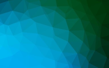 Light Blue, Green vector shining triangular template.