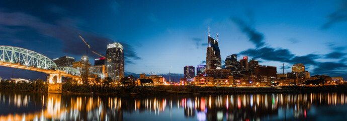 Fototapeta na wymiar View of the Nashville skyline