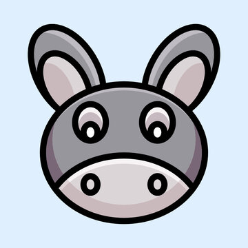 Donkey cute cartoon