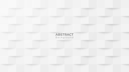 Fototapeta na wymiar Abstract 3D modern square pattern background. White and grey geometric texture. vector illustration