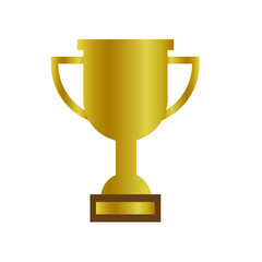 gold cup isolated on white background