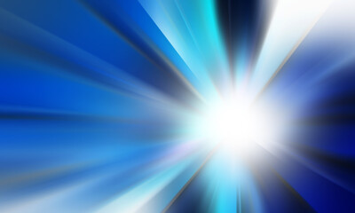 Abstract sunburst coloured in blue