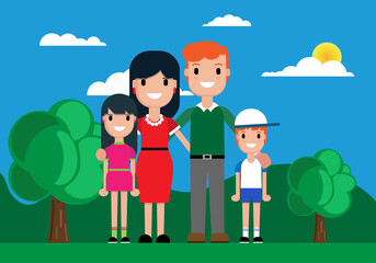 Family vector illustration