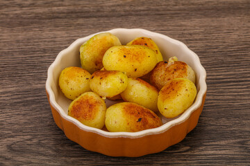 Roasted baby potato in the bowl