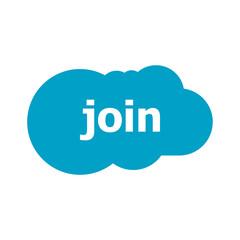 Join speech talk bubbles. Text Join. Job concept