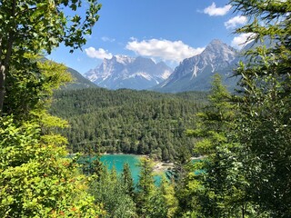 Blick auf die Zugspitze vom Fernpass in Österreich