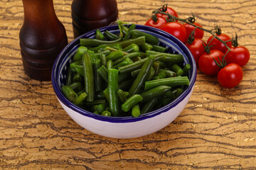Green beans in the bowl