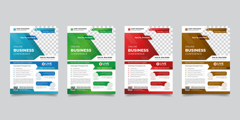Online Business Conference Template Flyer