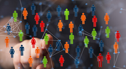 organization network team concept networking.
