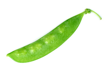 Green peas isolated on white background