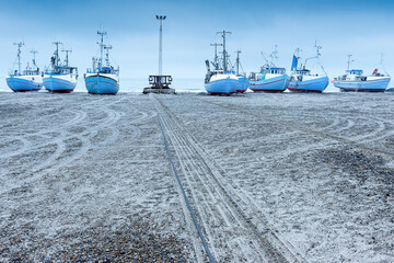 Thorupstrand is the largest coast landing site in Northern Europe. Fishing boats are still hauled all the way up on the beach after a hard day's work at sea.
