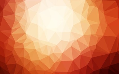 Dark Red, Yellow vector polygon abstract layout.