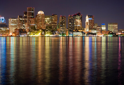 Boston Skyline At Night