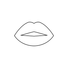 Lips line icon. Vector illustration isolated on white