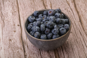 Ripe sweet tasty blueberries heap