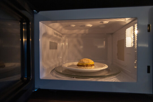 Cheap Breakfast Frozen Sandwich In A Microwave