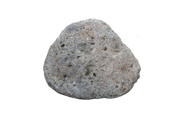 Andesite rock stone isolated on white background	
