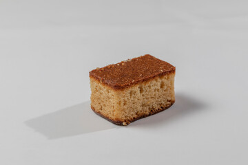 Brown cake isolated on a white background