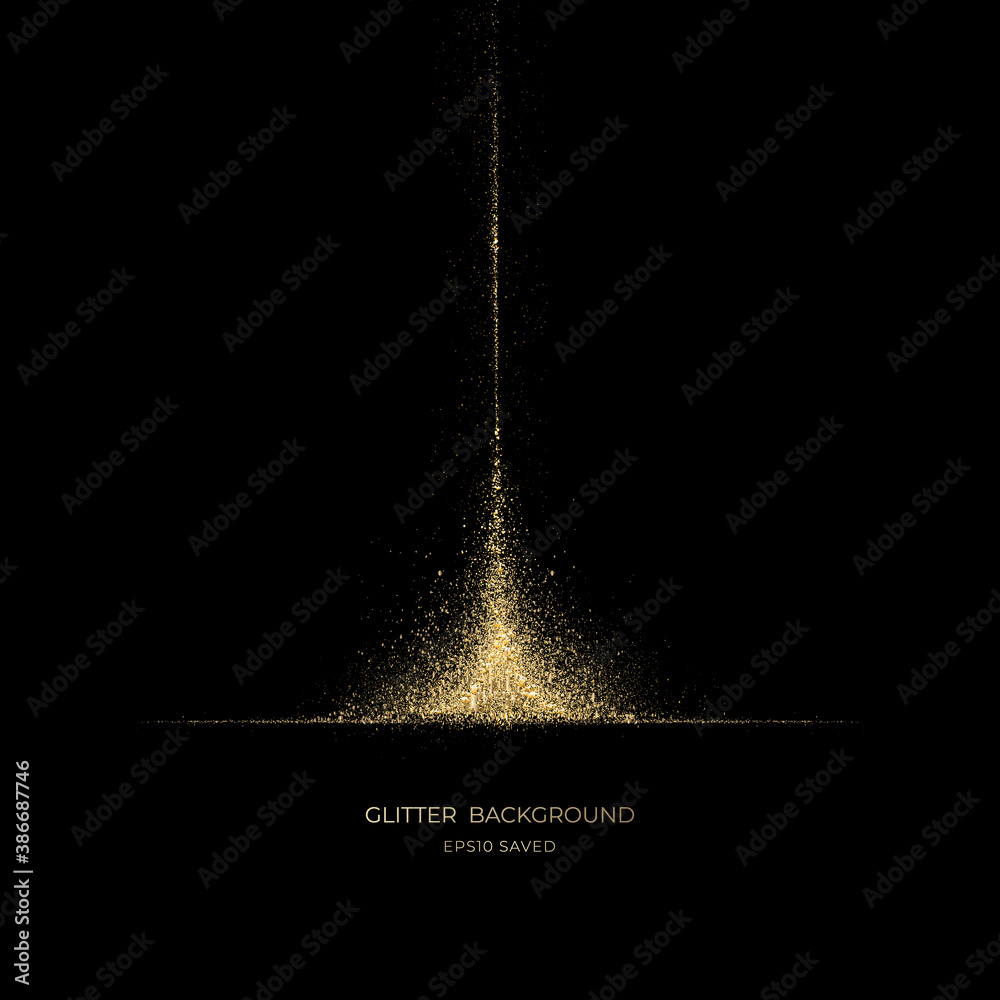 Wall mural gold stardust light, glitter background