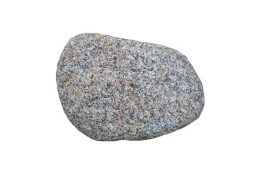 plutonic granite  rock isolated on white background. Its three main minerals are feldspar, quartz,...