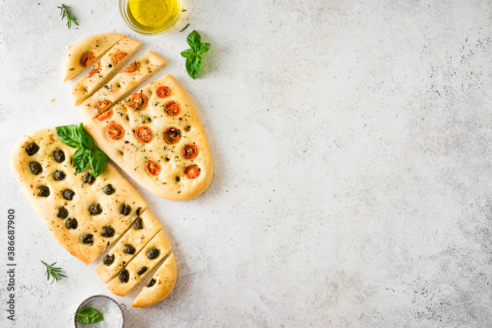 Wall mural italian focaccia bread