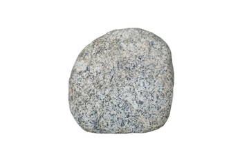 raw of Plutonic granite rock isolated on white background. Its three main minerals are feldspar, quartz, and mica.