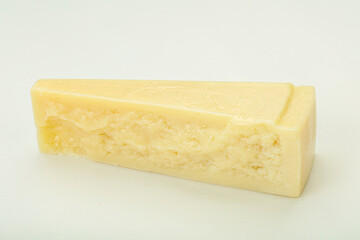 Hard parmesan cheese served basil