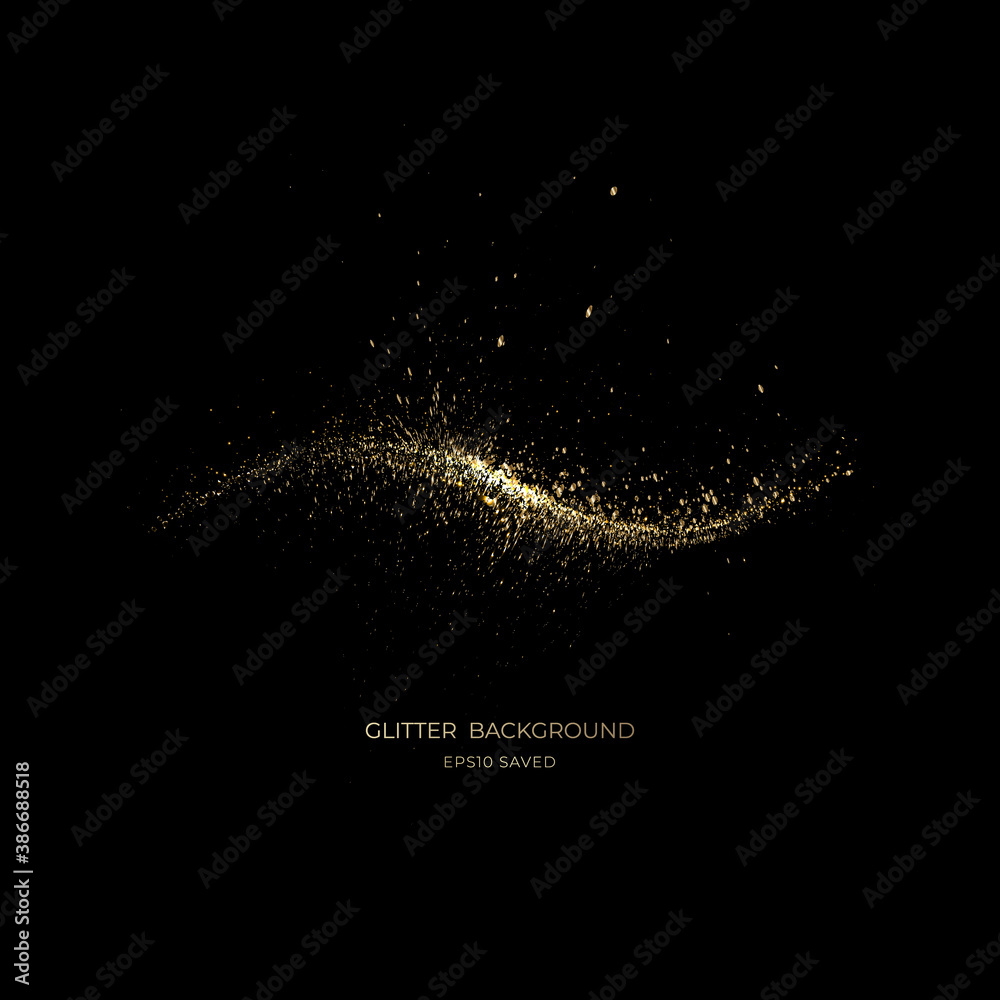 Wall mural gold stardust light, glitter background