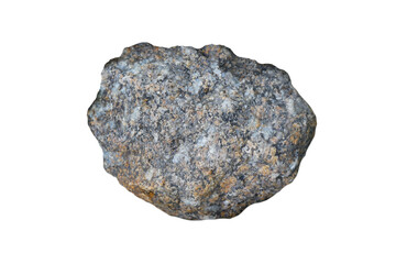 Granite rock isolated on white background. (Plutonic rock) 