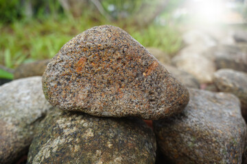 Fototapeta na wymiar sample of granite rock in the nature