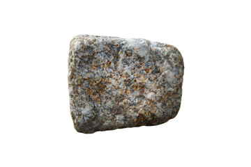 isolated of granite rock on white background.