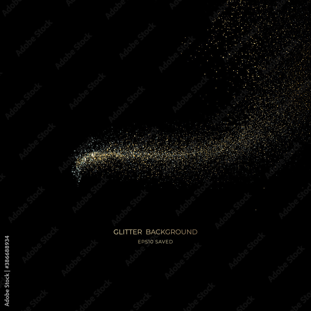 Wall mural gold stardust light, glitter background