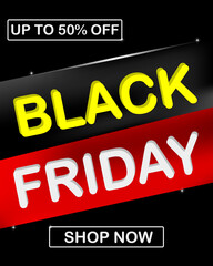 Vector illustration of Black Friday sale flyer template