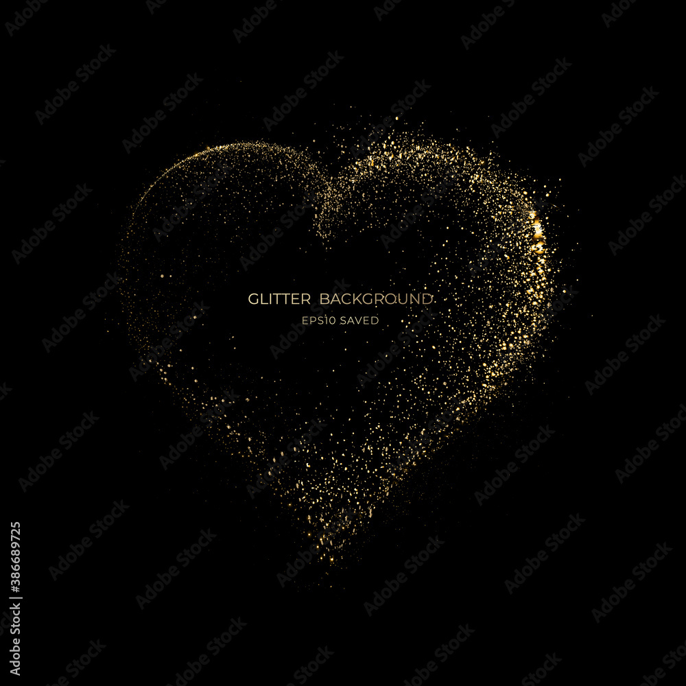 Wall mural gold stardust light, glitter background