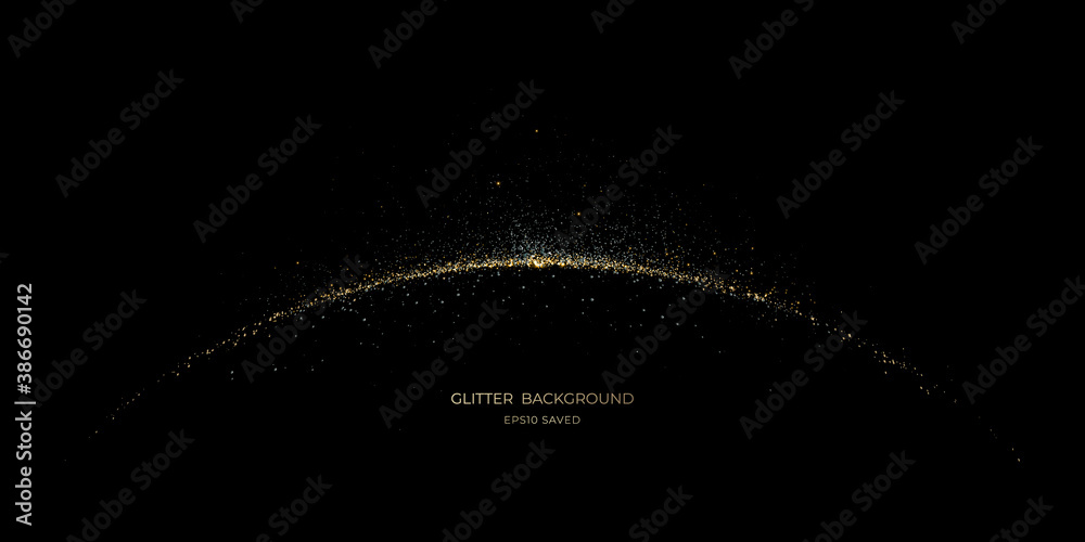Wall mural gold stardust light, glitter background