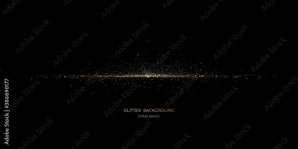 Wall mural gold stardust light, glitter background