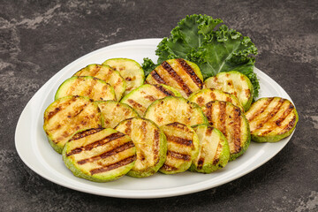 Vegan cuisine Grilled zucchini slices