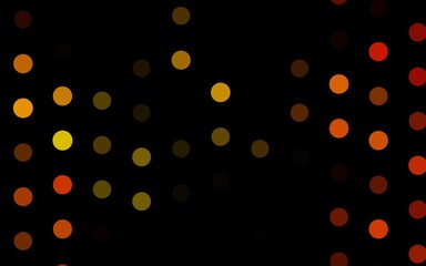 Dark Orange vector cover with spots.