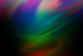 Dark Multicolor, Rainbow vector blurred shine abstract template.