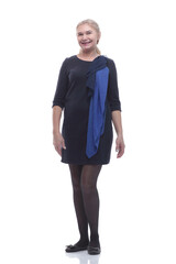 Fototapeta premium in full growth. casual mature woman in black dress