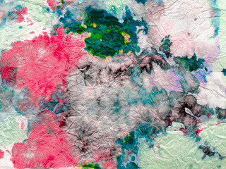 Tie Dye Brush. Unclear White Abstract. Active