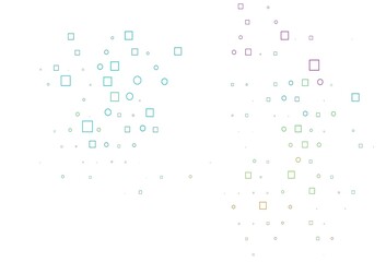 Light Multicolor, Rainbow vector template with spots, rectangles.